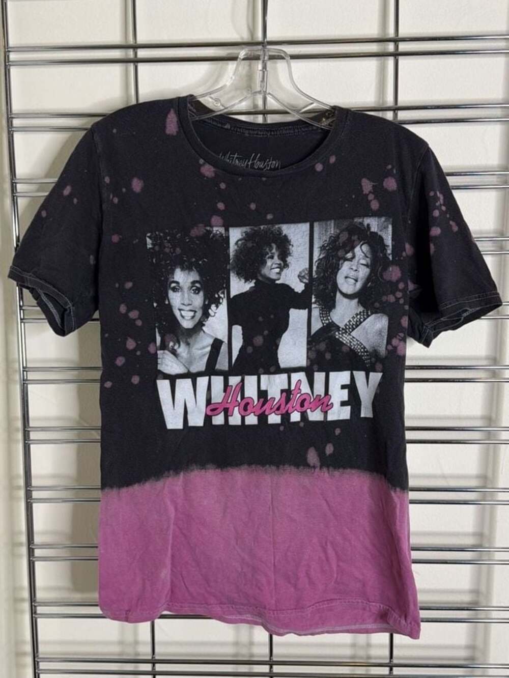 Whitney Houston Collage Graphic Dip-Dye T-Shirt
